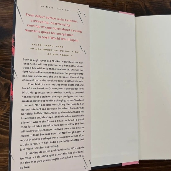 Fifty words for rain by Asha lemmie - hardcover - Picture 3 of 7